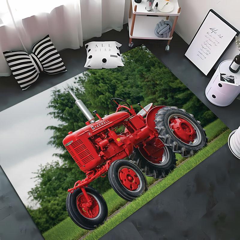 Car Tractor Series Pattern Carpet, Living Room and Bedroom Household Items, kids Room Sofa Mat Doormat Floor  Anti-slip Rug Gift