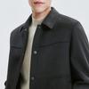 Septwolves Men's Lapel Wool Blend Jacket
