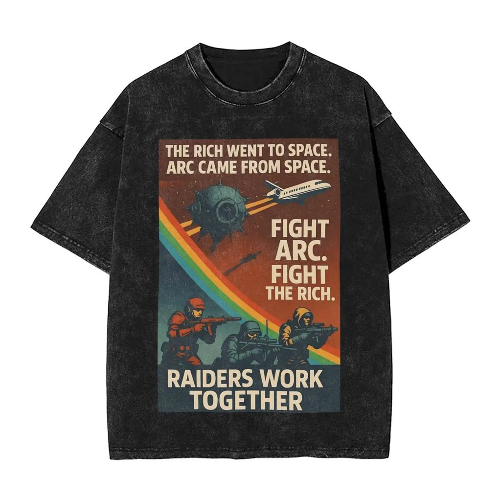 Новая игра Arc Raiders Игровые периферийные устройства Футболки с графическим принтом Унисекс Женские Ретро Стирка Хлопок Футболки Свободные Оверсайз Унисекс Модные Топы