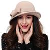 Winter Hat For Women 1920S Gatsby Style Flower Warm Wool Fedora Winter Cap Ladies Church Hats Cloche Bonnet Femme Felt Fedoras