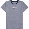 Polo Весна-Лето 25 Хлопковая футболка в полоску с вышитым логотипом, круглым вырезом и короткими рукавами, классический крой, женские топы 211838119-001