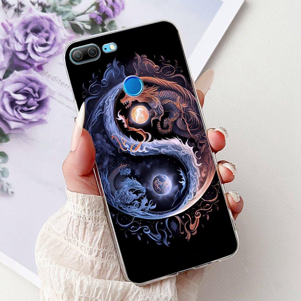 Прозрачный чехол для Honor 9 Lite Милый Кот Модные Цветы Смешная Расписная Задняя Крышка Для Чехла Телефона Honor 9Lite LLD-L21 LLD-L31 LLD-L11