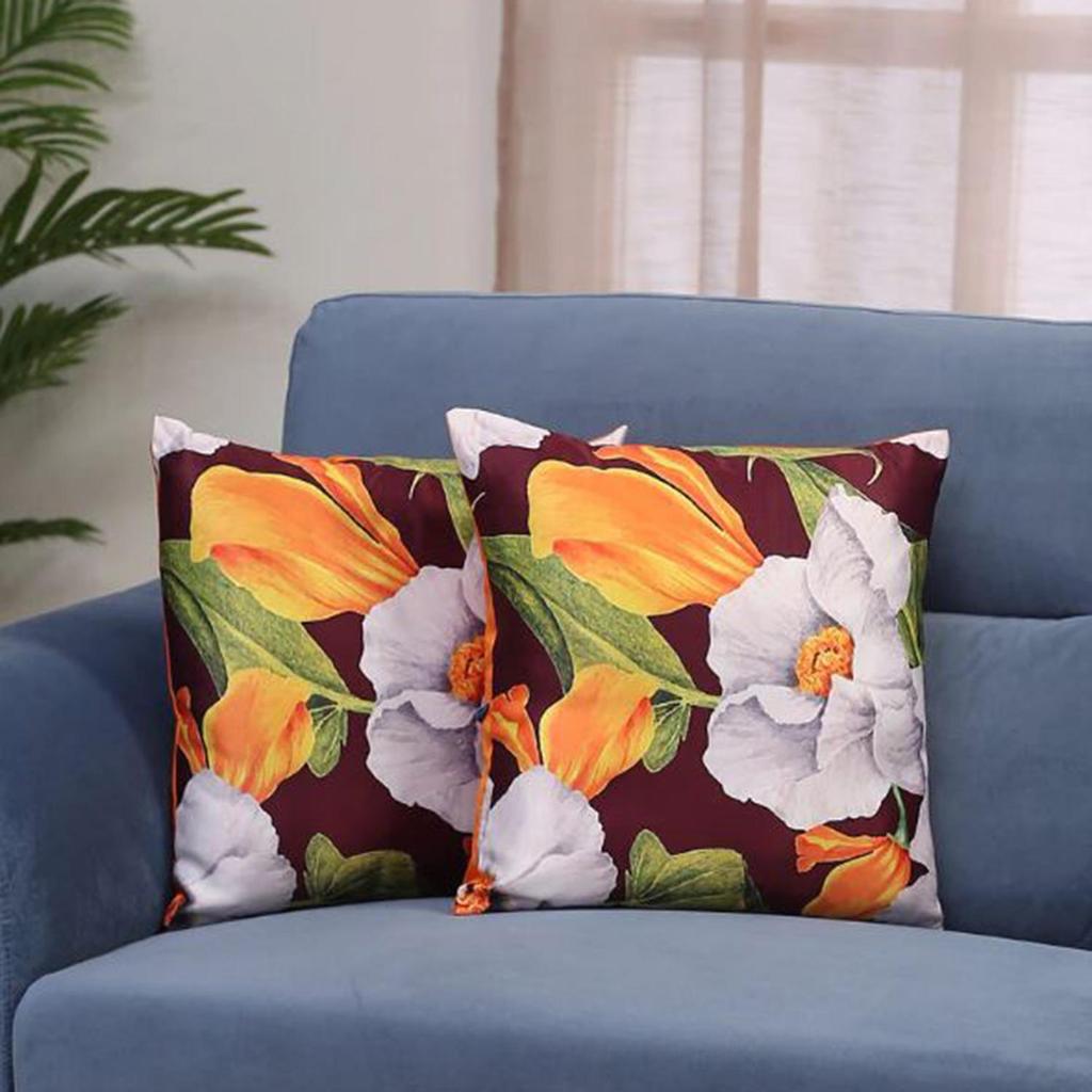 Чехол для подушки KOKO MAISON INC Floral Charm Polystain (Упаковка из 2 шт.) | Закрытие клапаном | Цифровая печать