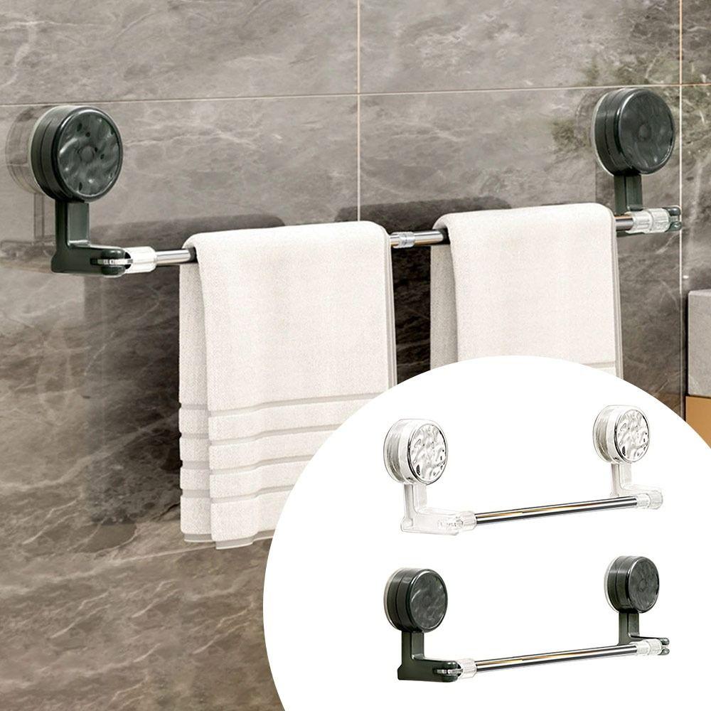 Настенная вешалка для полотенец на присосках, вращающаяся телескопическая штанга для полотенец, держатель для полотенец, подвесная штанга