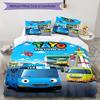 3pcs Tayo The Little Bus3 Design Cover Set - HD Printed Bedding with 1 Cover and 2 Pillowcases - Perfect for Home and Dorm Decor