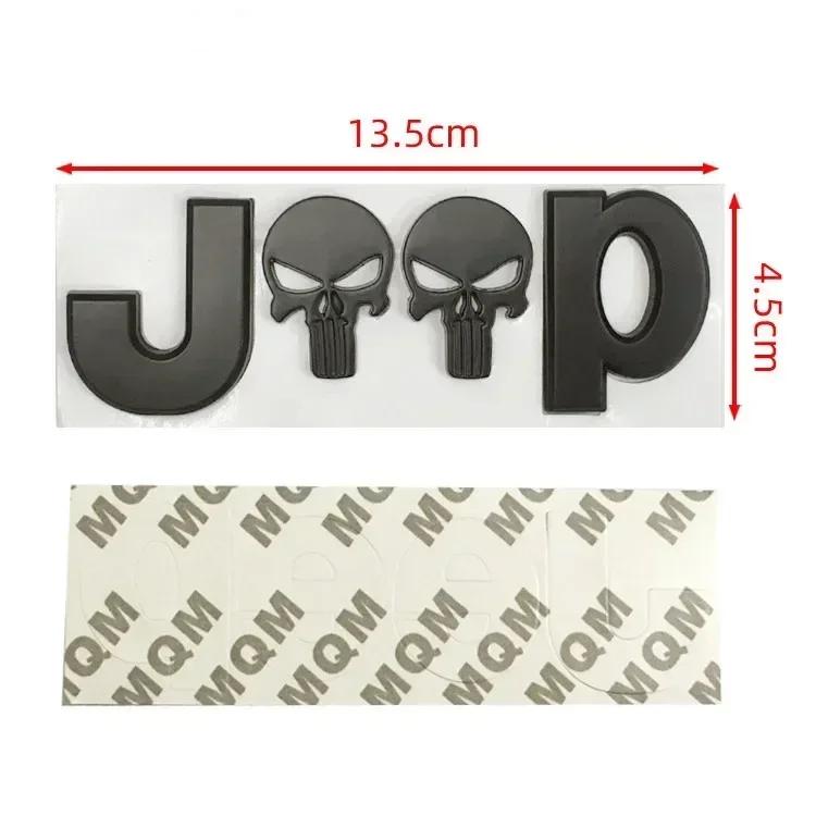 For Jeep Wrangler Tj Jk Jl Grand Cherokee Commander Renegade Liberty Compass Patriot Front Trunk Side Alloy Emblem Modification