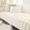 Thicken Rabbit Plush Sofa CoverTowel Universal Non-slip Sofa Mat Winter Warm Sofa Slipcovers Couch Cushion for Living Room Home