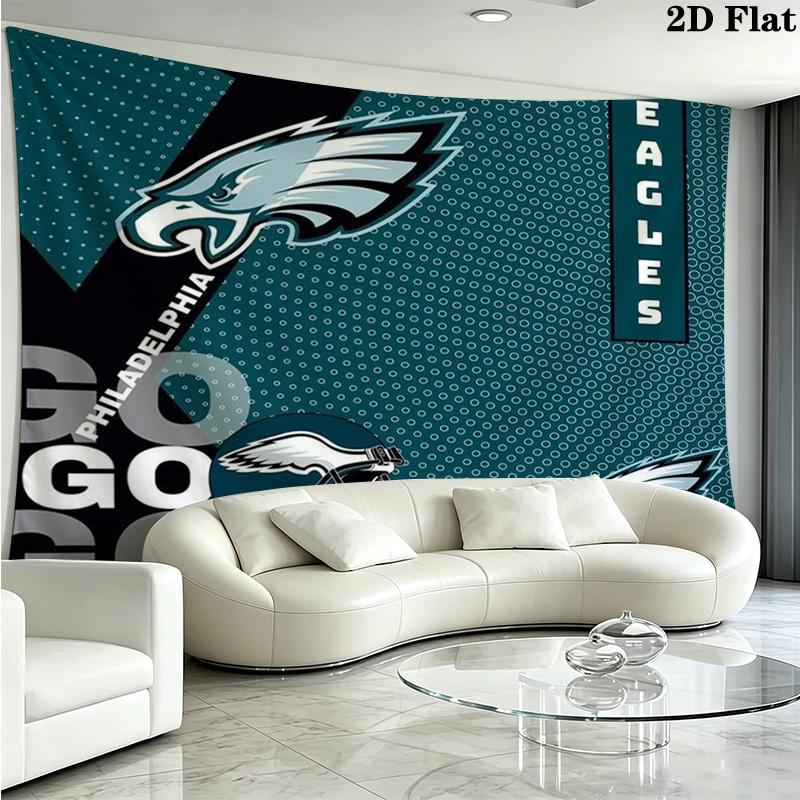Philadelphia Eagles Wall Tapestry Aesthetic Wall Hanging Printed Fabric Blanket Decorative Tapestries for Bedroom Living Room Home Decor
