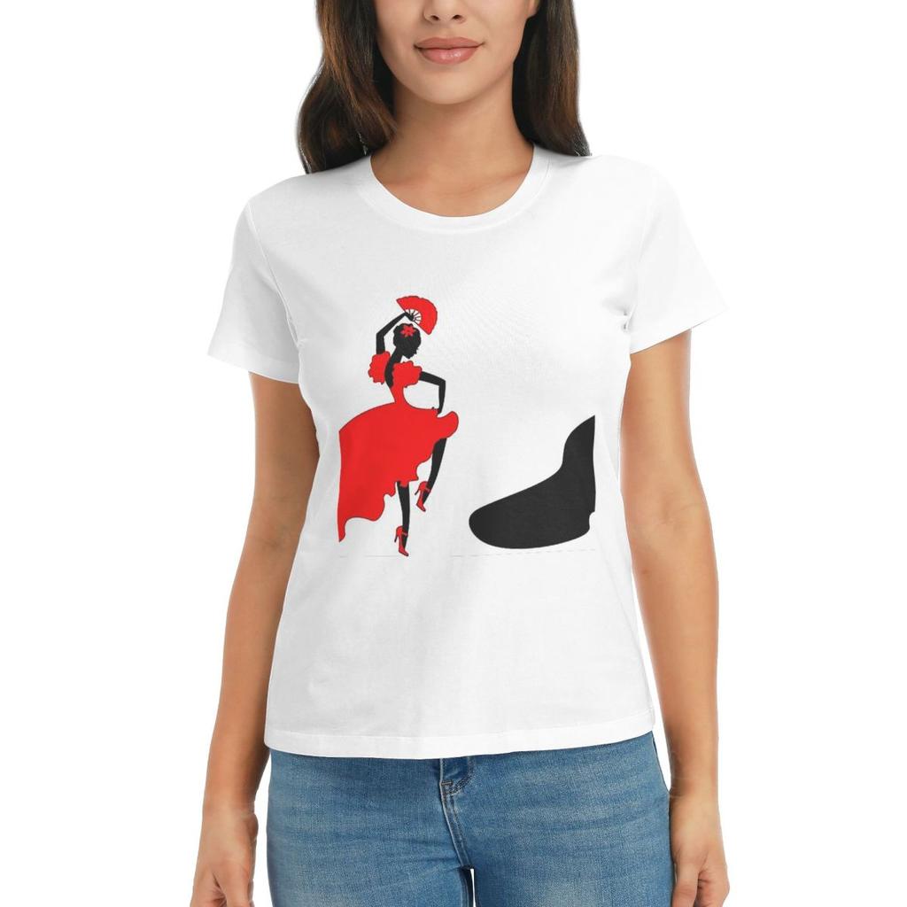 Women TShirt FlaUnisexco Dancer Ole Summer Short Sleeve Tees Round Neck Cotton T Shirts Clothes Tops Streetwear