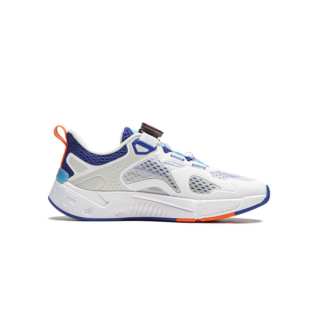 Li Ning Kids Mecha V2 Удобные амортизирующие повседневные кроссовки с низким верхом Детские кроссовки Ярко-королевско-синие YKCU044-1