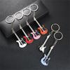 Zinc Zinc Zinc Alloy Guitar Keychain Musical Elements Car Key Ring Simple Bag Pendant Couple