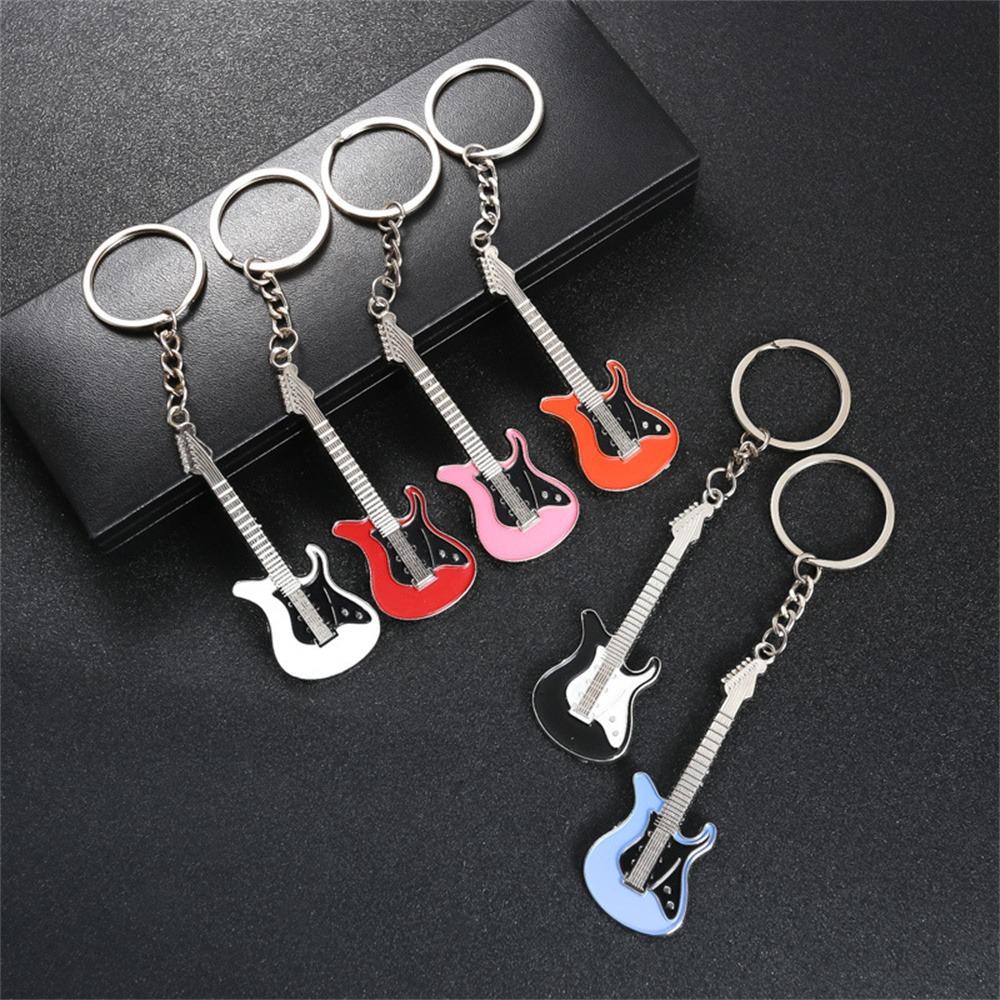Musical Elements Guitar Keychain Bass Music Lovers Gift Little Fresh Car Key Ring For Man Women