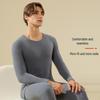 Men's Seamless Thermal Underwear Set with Anti-Static Velvet and Cashmere for Autumn/Winter