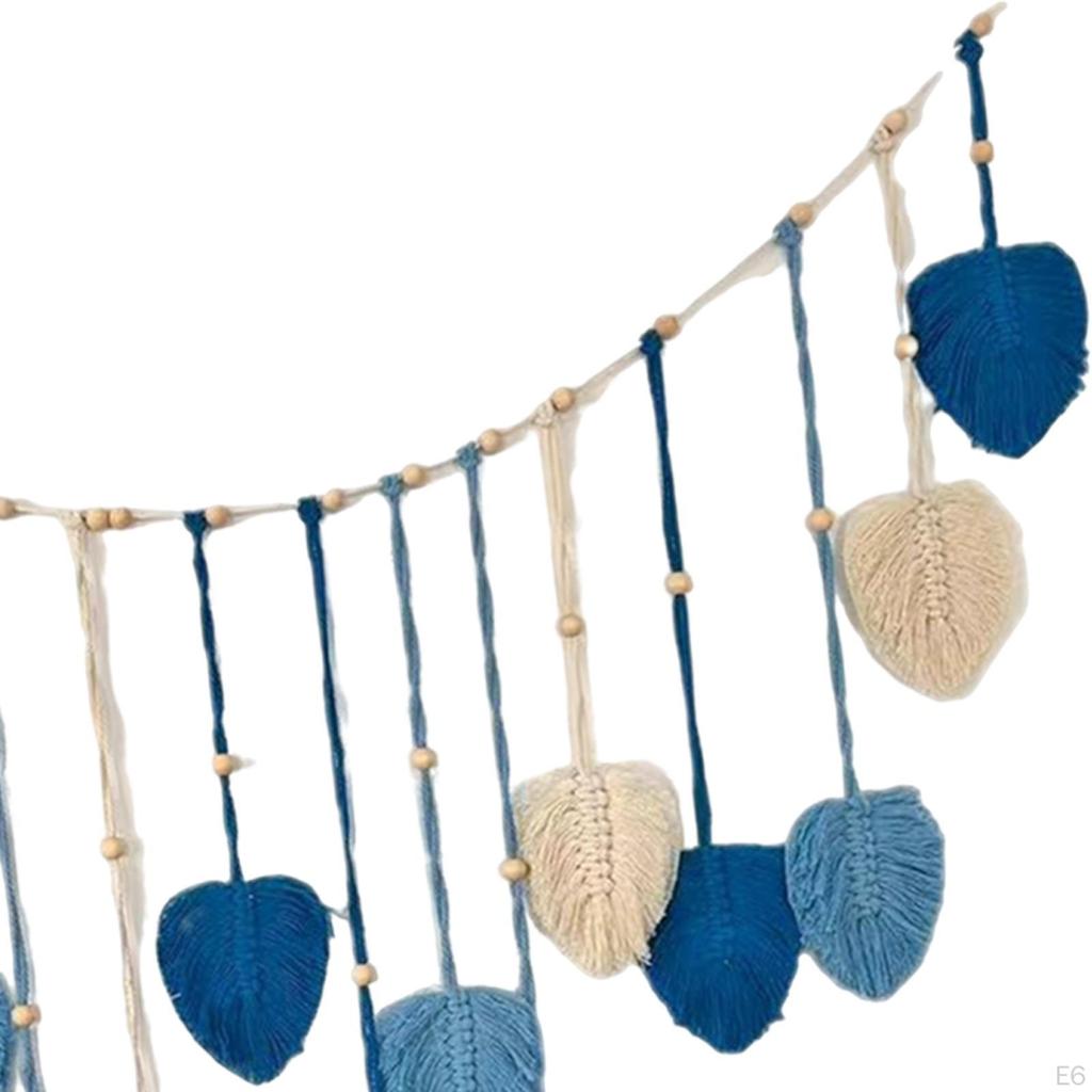 Изготовленные вручную листья-кисточки, макраме, настенное украшение для декора квартиры