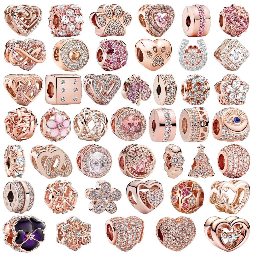 Miniso Блестящая Шарм-бусина с покрытием Rose Gold Шармы Подвески Подлинные Совместимы с медными Браслетами Ожерельями Бусины Идеально Для DIY Украшений Подарок Женщине