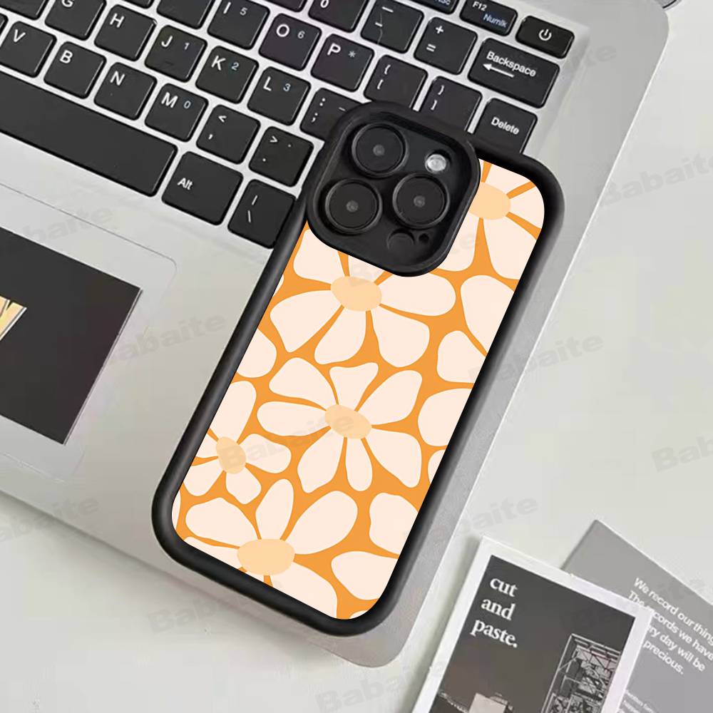 Абстрактный чехол для телефона «Цветочный рынок» для iPhone 17 16 15 14 13 12 11 Air Plus Pro Max Мягкая задняя крышка