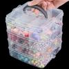 3 Tier 18-Grid Transparent Adjustable Stackable Compartment Slot Plastic Storage Box For Organizing Toys Jewelry Accessories
