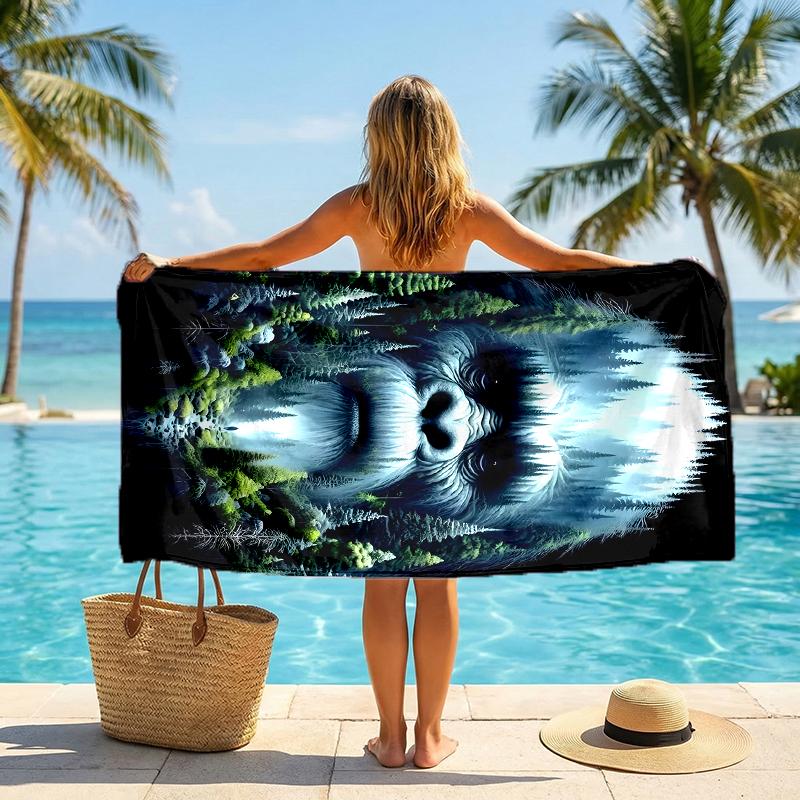 Bigfoot Fashion Beach Towel: Ideal for Summer Adventures Soft, absorbent and quick drying suitable for swimming and bathing