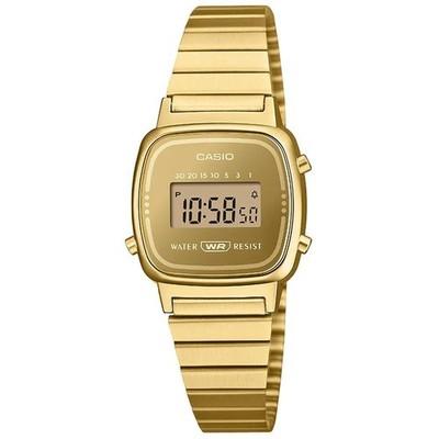 CASIO CLASSIC Серия LA670WEGS-9AJF Золотые Цифровые Женские Часы Браслет из Нержавеющей Стали Кварцевые