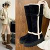 Versatile But Knee Snow Boots 2025 Winter New Velvet Women's Boots Two Wear Thick-soled Warm High Boots