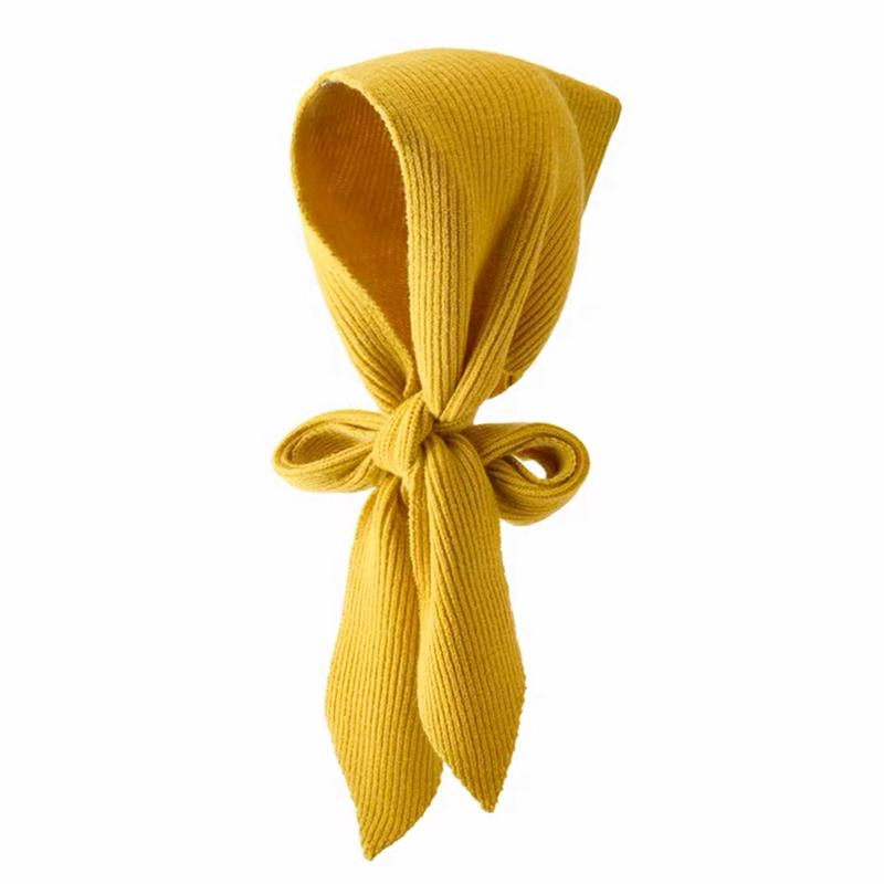 1PC Trendy Casual Versatile Skin-friendly Multiple Usage Hooded Scarf Knitted Solid Color Shawl