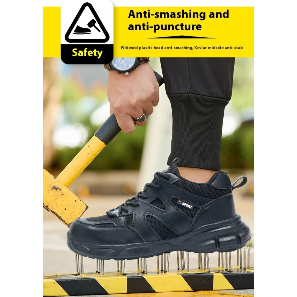 Lightweight Women Safety Shoes Men Steel Toe Work Shoes Anti-smash Anti Puncture Work Sneakers Protective Safety Boots