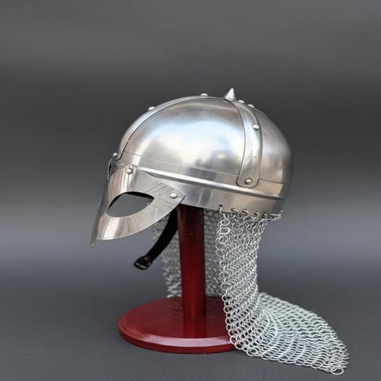 Viking Chain-mail Helmet Vandal Medusa steel Helmet Chain-mail Hand forged Armour Helmet Best Gift
