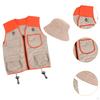 Детский жилет-исследователь и шапка костюмы комплект вечеринка активный отдых приключения одежда для молодежи