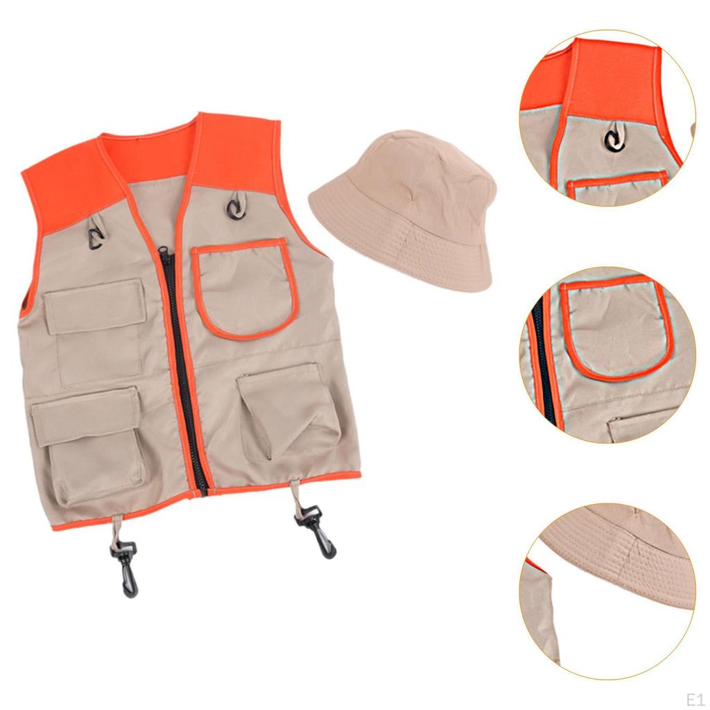 Детский жилет-исследователь и шапка костюмы комплект вечеринка активный отдых приключения одежда для молодежи