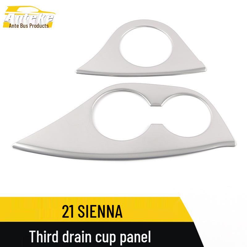 Sienna 2021 Third-Row Cup Holder Decorative Frame & Armrest Box Sequins Sticker