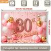 2D Фотофон для 30-летия Розово-золотой Шар и Конфетти Вечеринка Фон