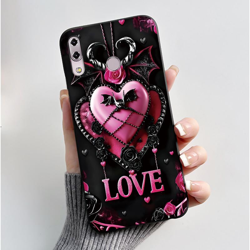 For ASUS Zenfone 5 ZE620KL ZF620KL X00QD 5z ZS620KL Z01RD Case Luxury Cute Love Rabbit Funny Black Soft TPU Silicone Back Cover
