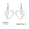 Cazador Cute Cat Kitten Heart Pendant Earrings Stainless Steel Gold Color Animal Drop Earrings for Women Jewelry Birthday Gift