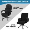 Waterproof Office Chair Cover with Armrest Covers Computer Desk Chair Cover Protector with Anti-Slip Buckle Seat Cover Slipcover