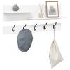 Wall mounted nightstand white 90 x 15 x 36 cm engineered wood