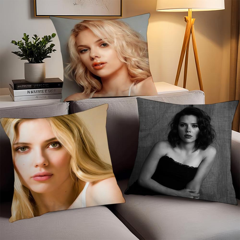 American Actor S-Scarlett J-Johansson Pillow Case Office Cushions Suitable For Sofa Car Bedroom Decorative Cushion Cover