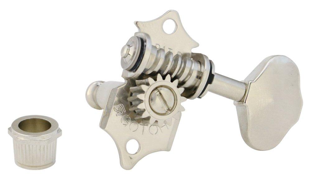 GOTOH SE770-06M-N Open-Gear Guitar Tuners, Nickel, 06M Buttons, 3+3, 27362NX