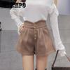 Woolen Shorts Women Loose High Waist Wide Leg Boots Shorts For Shorts Women