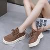 Fashion Womens Mesh Shoes Breathable Casual Shoes Fashion Thick-Soled Sneakers for Women Lace Up Platform Vulcanized Shoes Zapatos Mujer