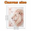 Pearl Art Painting Home Wall Decor Lion Pearl Gemstone Painting Picture Crafts Adult/Beginner Gift Creative Home Decor Unframed Wall Art Ornament