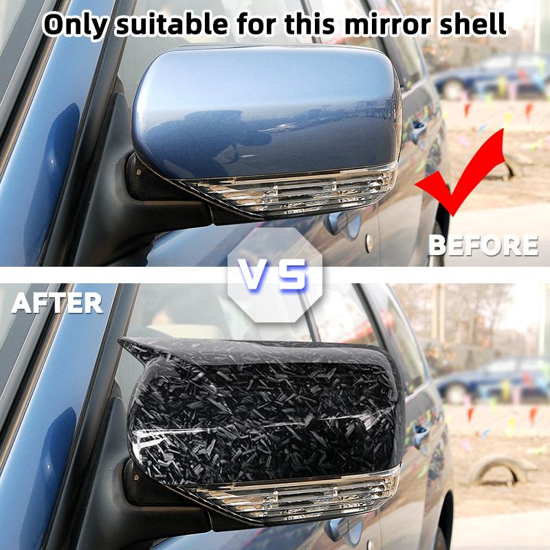 For Subaru Impreza WRX STI 2004 2005 2006 2007 2PCS Glossy Black Car Side Rearview Mirror Cover Caps Shell