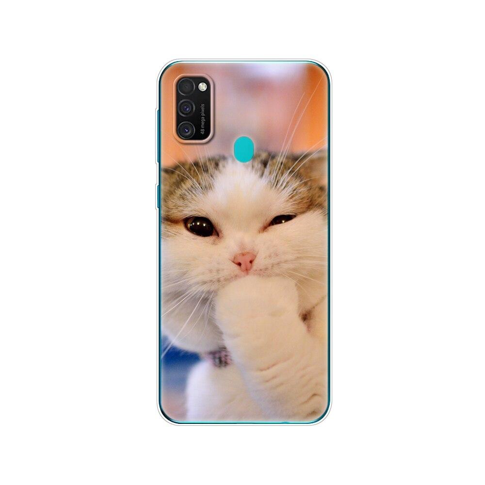 Чехол для Samsung M21, 6,4 дюйма, силиконовый мягкий чехол из ТПУ для Samsung Galaxy M21 M 21 SM-M215FZGUSER m215, задняя сумка для телефона, защитный чехол