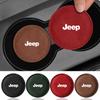 Car Cup Holder Pad PU Leather Slot Non-slip Coaster Mat for Grand Cherokee Xj Wk2 Wj Wrangler Jl Compass Commander Car Accessories