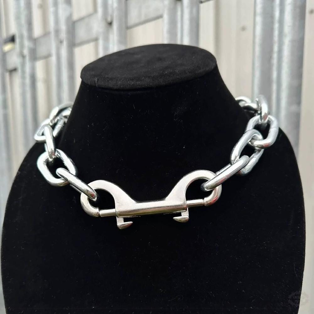 Geometric Rivet Necklace Ins Hip-Hop Punk Gothic Personality Neckchain Fashionable Trendy Men Women Jewelry Accessories