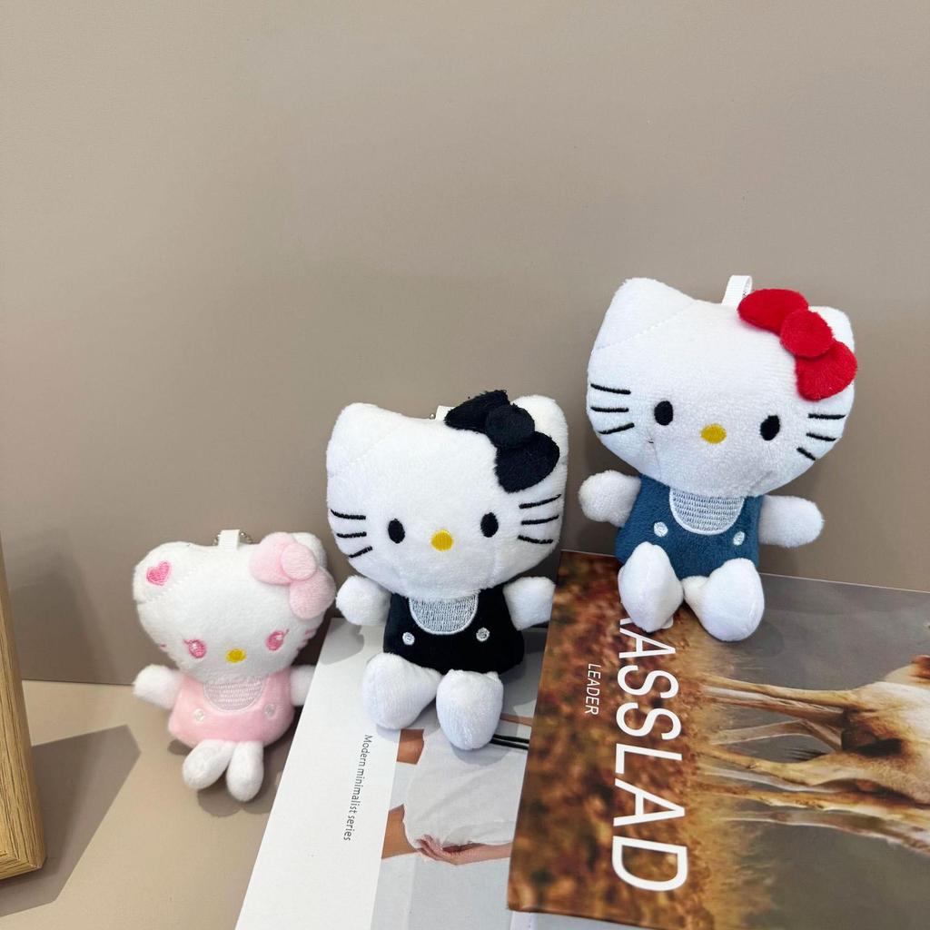 Плюшевый брелок Hello Kitty с бантом - Милый мультяшный кот, подвеска для сумки, кукла