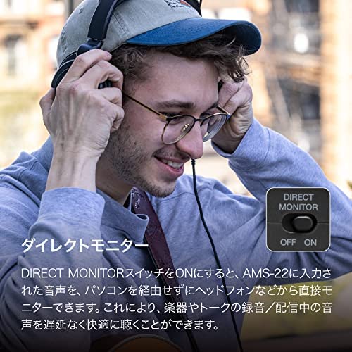 ZOOM Audio Interface Black AMS-22 2-in/2-out USB-Type-C