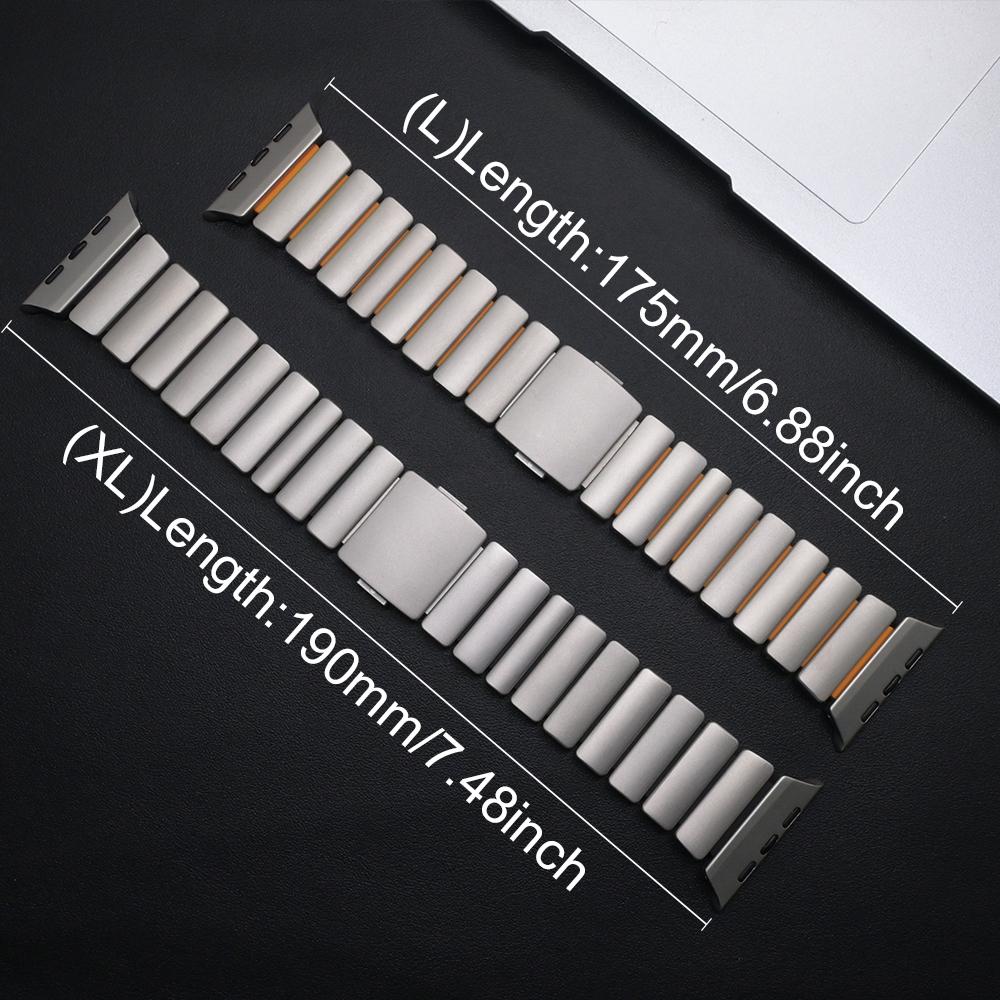 Титановые ремешки для Apple Watch Band Ultra 3/2 49 мм Мужской резиновый браслет для IWatch Серии 11 10 9 8 7 6 5 4 SE3 44мм 45мм 46мм