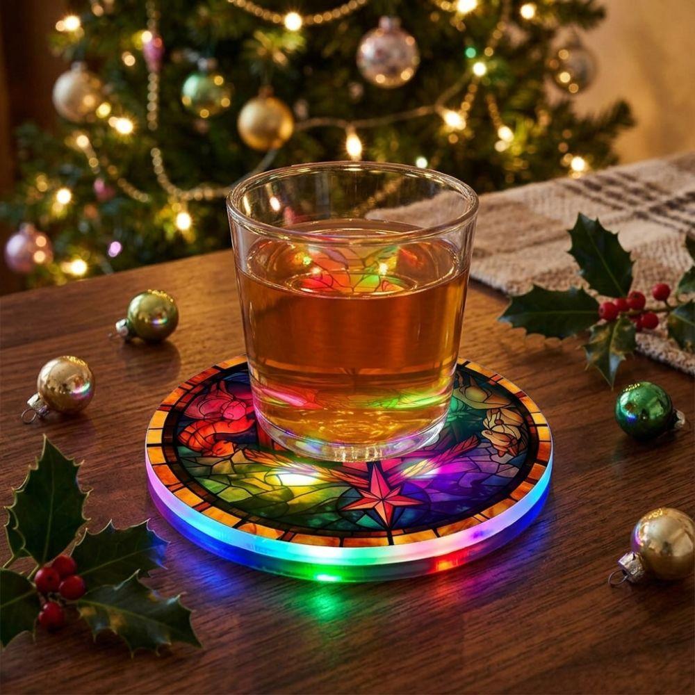 Christian Religious Nativity Cup Pad Round Religious Figure Coaster Holiday Decor