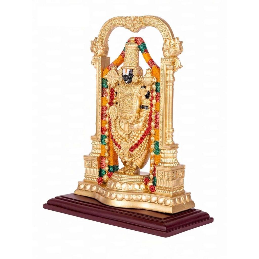 Divine Handicrafts, Lord Tirupati Balaji Venkateswara Statue, Tirupati Balaji, Perumal God Resin Idol, 8.5 Inch - Height, Muliticolor