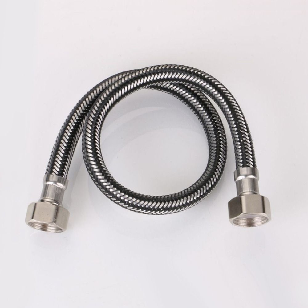 Stainless Steel Flexible Braided Hose 30-200cm Leak-Proof Faucet Water Pipe Universal Interface 1/2 Inch Explosion-Proof Hose